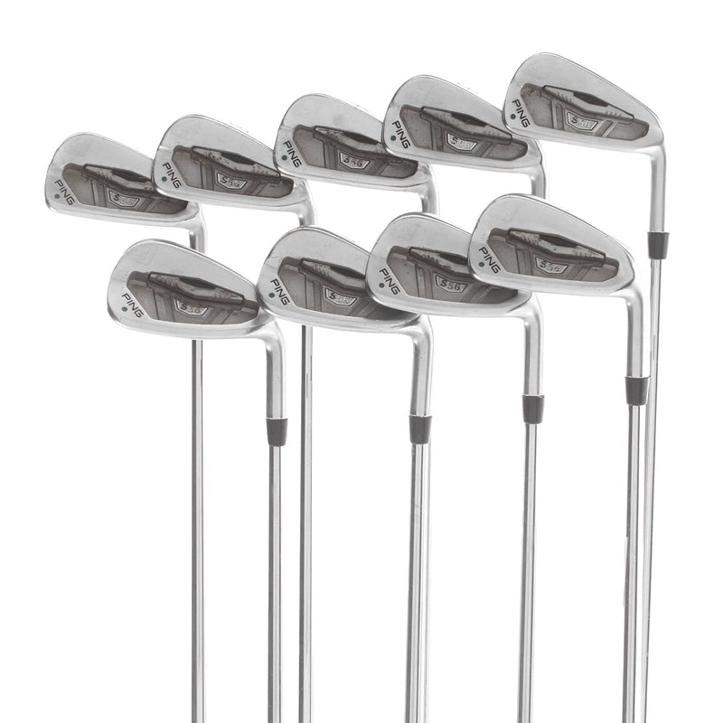 Ping S56 Steel Mens Right Hand Irons 2-PW Green Dot 2.25* Upright Extra Stiff - Project X Rifle 6.5