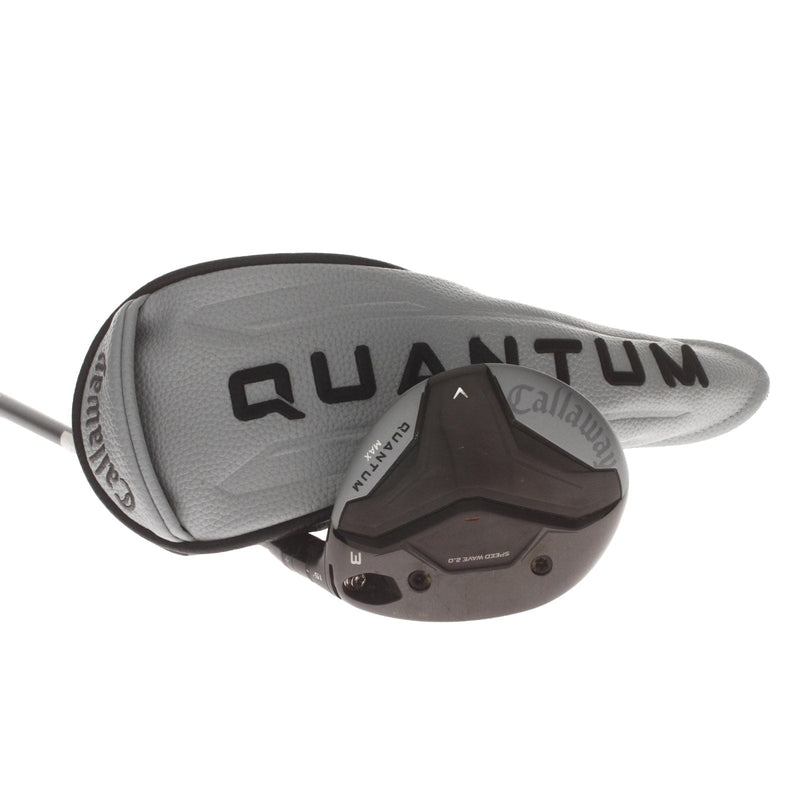 Callaway Quantum Max Graphite Mens Right Hand Fairway 3 Wood 15* Stiff - Project X Denali Silver Frost 60