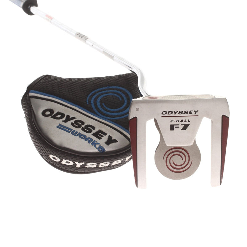 Odyssey 2-Ball F7 Mens Left Hand Putter 35" Mallet - Super Stroke Pistol GT 2.0