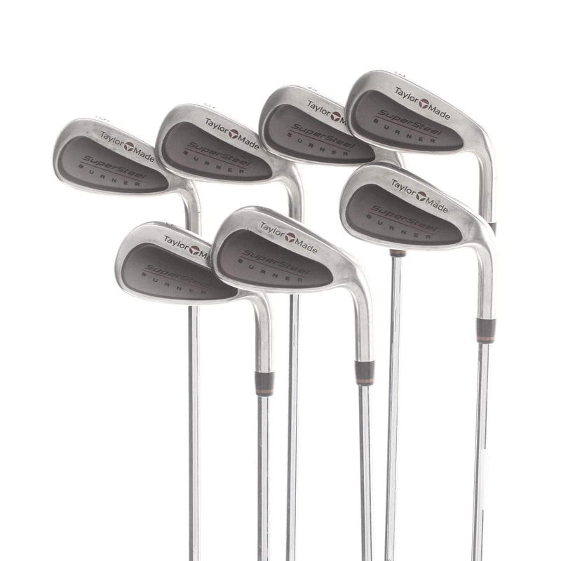 TaylorMade Super Steel Burner Steel Mens Right Hand Irons 3-PW Regular - TaylorMade Rifle Precision R-80