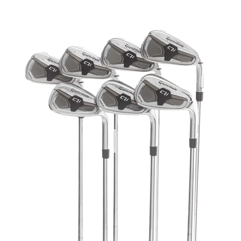 TaylorMade Qi Max Steel Mens Right Hand Irons 5-AW Stiff - KBS Tour