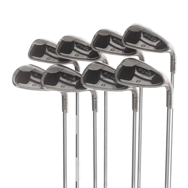 Ping G20 Steel Mens Right Hand Irons 4-SW Green Dot 2* Upright Regular - Ping CFS