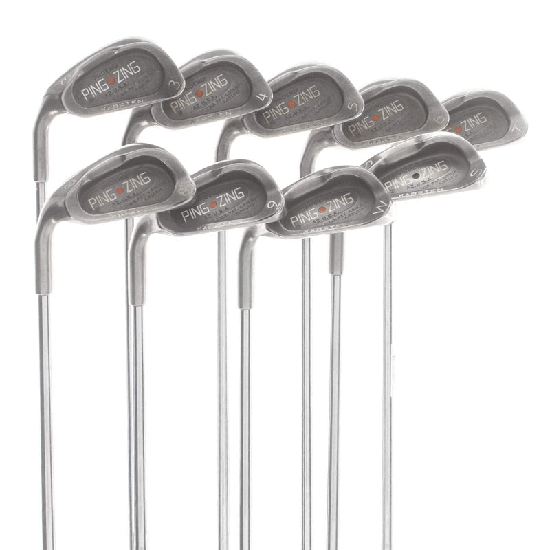 Ping Zing Steel Mens Left Hand Irons 3-SW Orange Dot 2.25* Flat Stiff - Ping