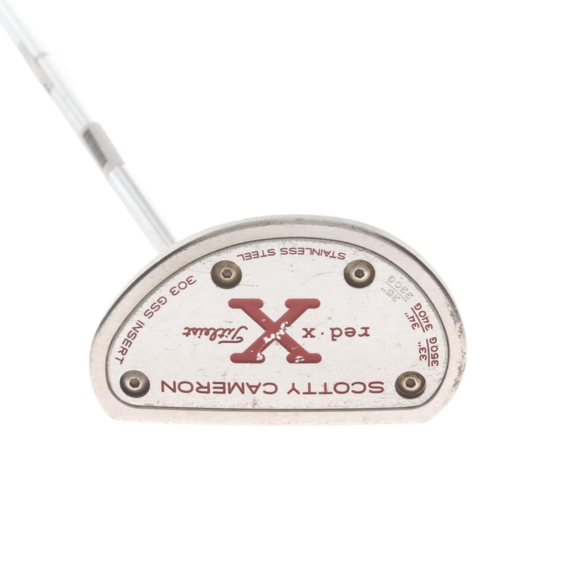 Scotty Cameron Red X Mens Right Hand Putter 33" Mid-Mallet - Lamkin Sink Fit Sqauretop
