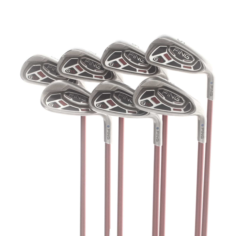 Ping G15 Graphite Mens Right Hand Irons 5-SW Blue Dot 0.75* Upright Soft Regular - Ping TFC149