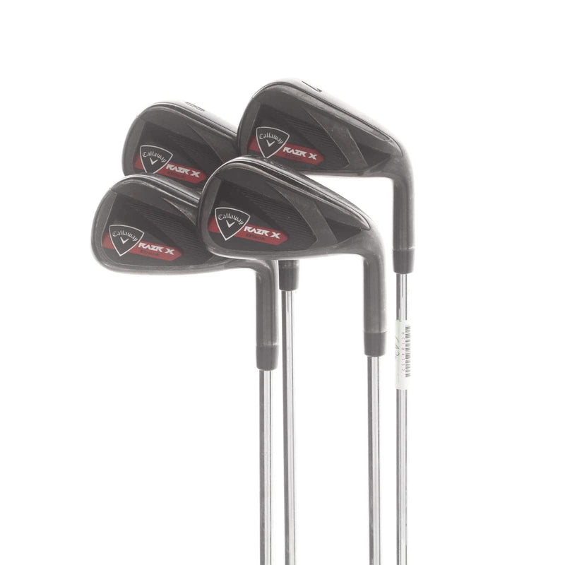 Callaway Razr X Black Steel Mens Right Hand Irons 7-PW Uniflex - True Temper M-10 XP