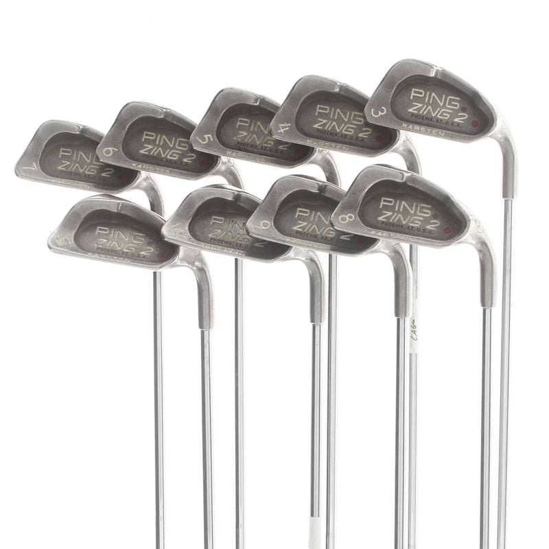 Ping Zing 2 Steel Mens Right Hand Irons 3-SW Red Dot 0.75* Flat Stiff - Ping