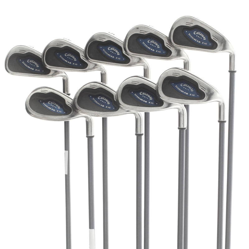 Callaway Steelhead X-16 Graphite Mens Right Hand Irons 3-SW Regular - Callaway System 75