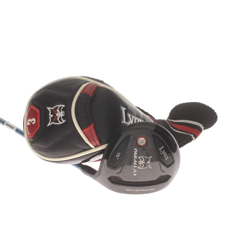 Lynx Parallax Graphite Mens Right Hand Fairway 3 Wood 15* Stiff - ProLaunch 65 S