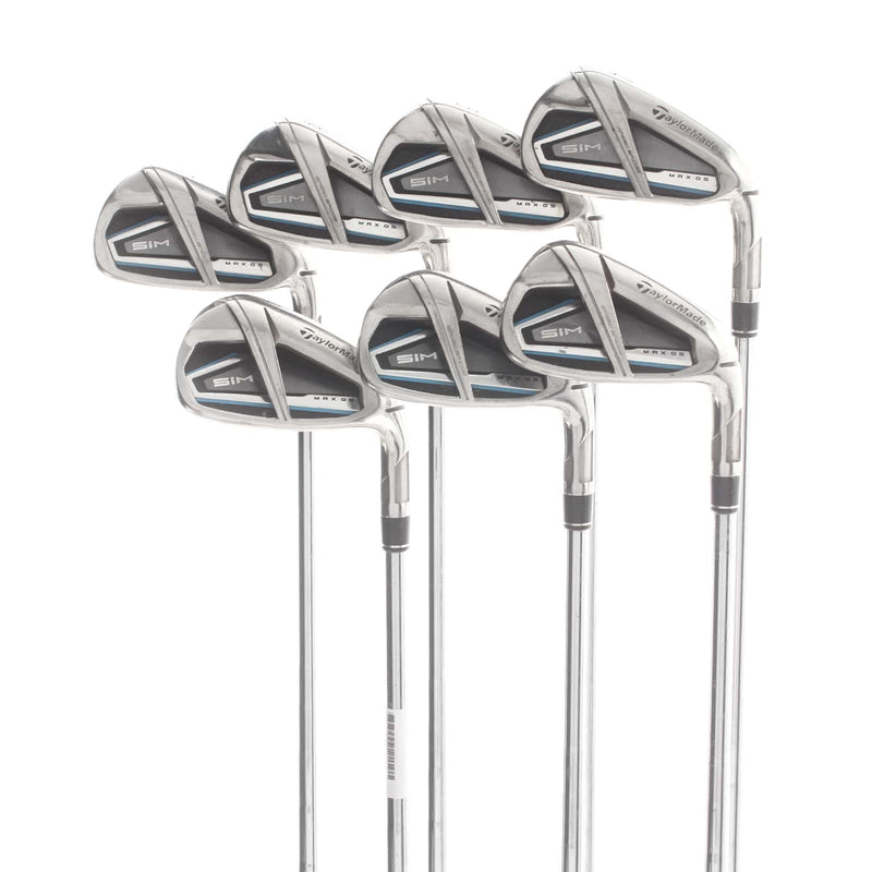 TaylorMade Sim Max OS Steel Mens Right Hand Irons 4-PW Stiff - KBS Tour