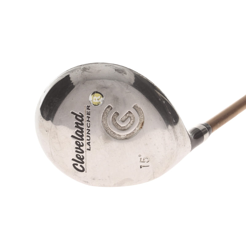 Cleveland Launcher Graphite Mens Left Hand Fairway 3 Wood 15* Regular - Cleveland Launcher Gold 55g
