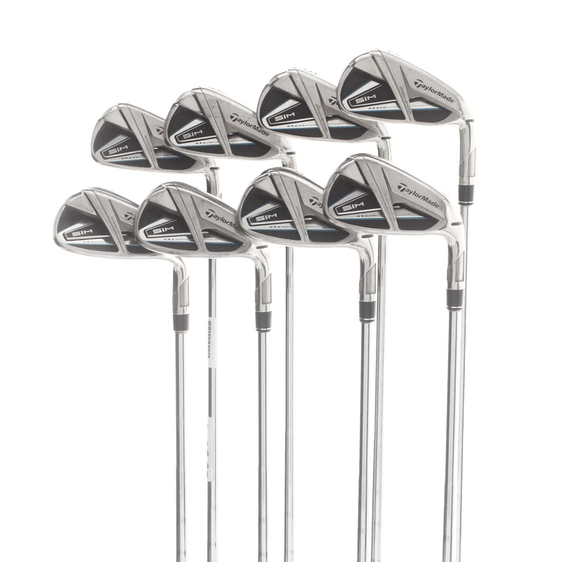 TaylorMade Sim Max Steel Mens Right Hand Irons 4-AW Stiff - KBS Tour 90