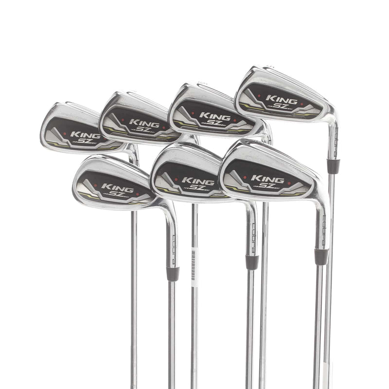 Cobra Speedzone Steel Mens Right Hand Irons 5-SW Stiff - KBS Tour 90