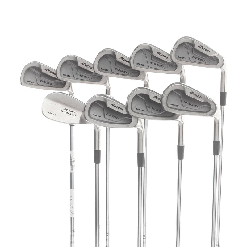 Mizuno MX-15 T-Zoid Steel Mens Right Hand Irons 3-SW Regular - True Temper Release