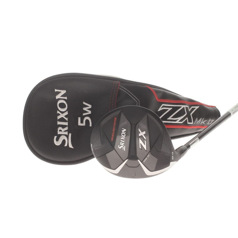 Srixon ZX MKII Graphite Mens Left Hand Fairway 5 Wood 18* Stiff - HZRDUS RDX Smoke Red 6.0 60g