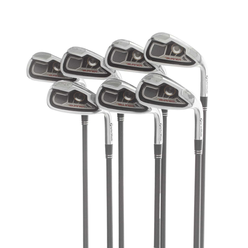TaylorMade Tour Burner Graphite Mens Right Hand Irons 4-PW Regular - TaylorMade Reax 65