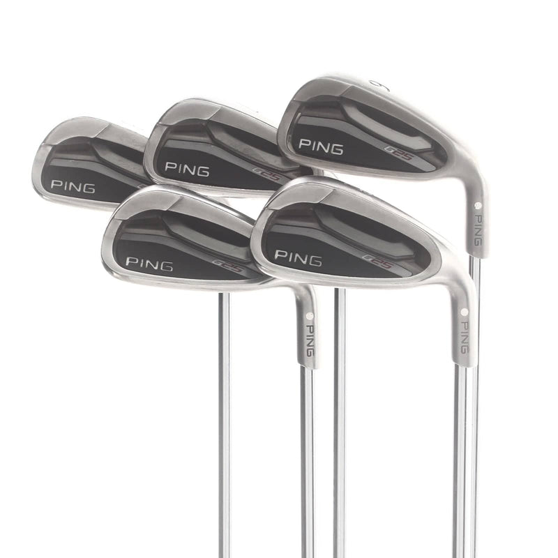 Ping G25 Steel Mens Right Hand Irons 6-PW White Dot 3* Upright Soft Regular - Ping CFS