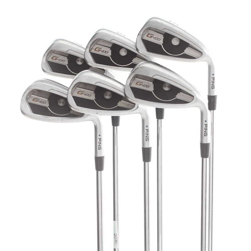 Ping G400 Steel Mens Right Hand Irons 5-PW Blue Dot 0.75* Upright Regular - Ping AWT 2.0