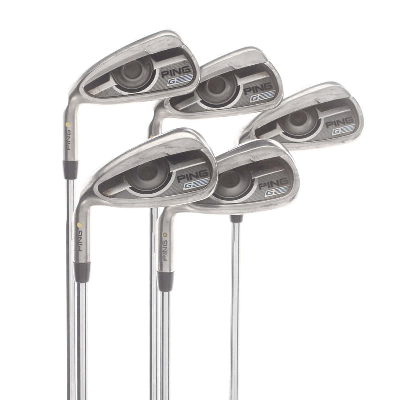 Ping G Series Steel Mens Left Hand Irons 5-PW Yellow Dot 1.5* Flat Stiff - Ping CFS