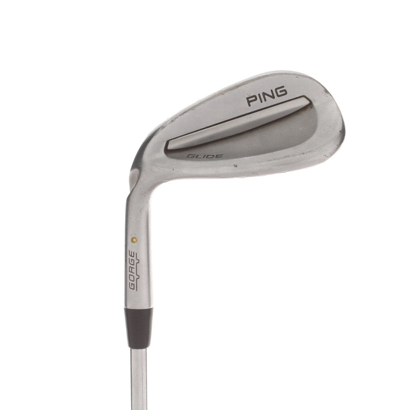 Ping Glide Gorge Steel Mens Left Hand Gap Wedge Yellow Dot 52* 1.5* Upright SS Grind Stiff - Ping CFS Distance