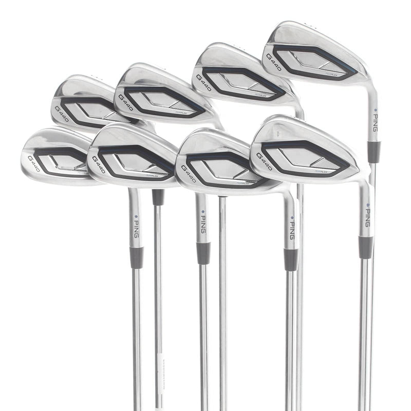 Ping G440 Steel Mens Right Hand Irons 6-PW+UW+56* Blue Dot 1* Upright Regular - Ping AWT 3.0