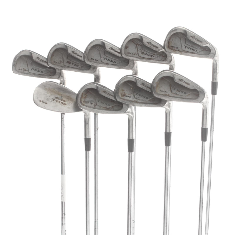 Mizuno MX-15 T-Zoid Steel Mens Right Hand Irons 3-SW Regular - True Temper Release