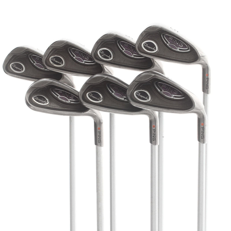 Ping Rhapsody Graphite Ladies Right Hand Irons 5-SW Orange Dot 2.25* Flat Ladies - Ping