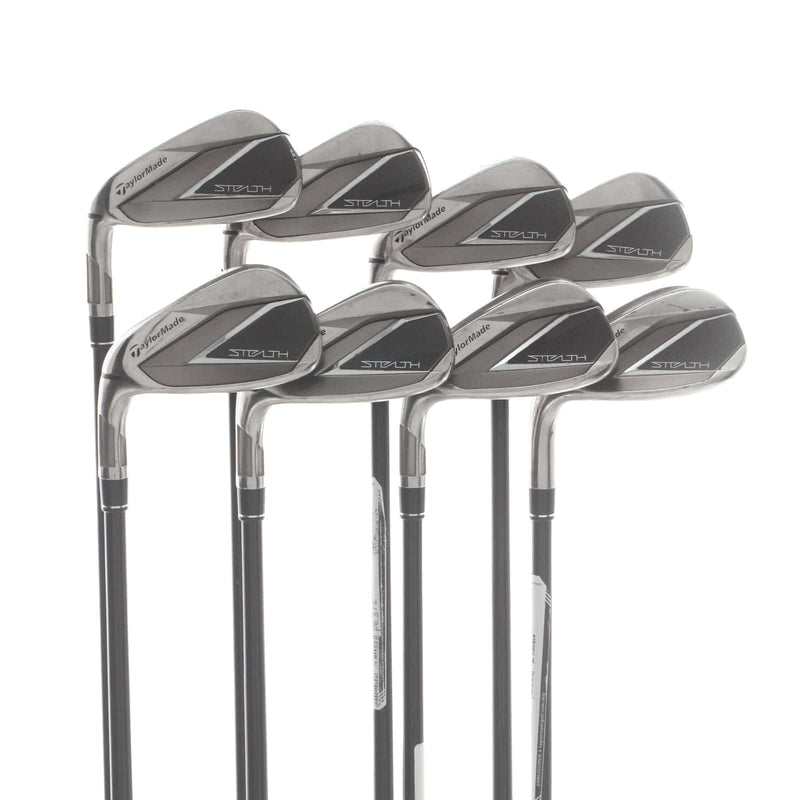 TaylorMade Stealth Graphite Mens Left Hand Irons 5-SW+AW Regular - Fujikura Ventus 6R
