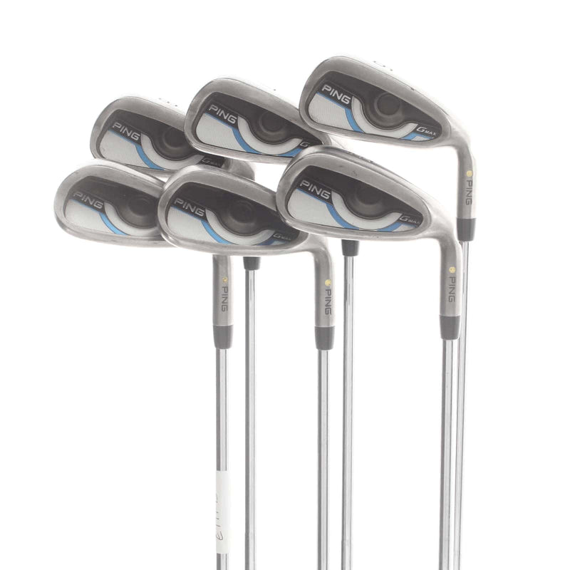 Ping GMax Steel Mens Right Hand Irons 6-UW Yellow Dot 1.5* Upright Regular - Ping CFS Distance