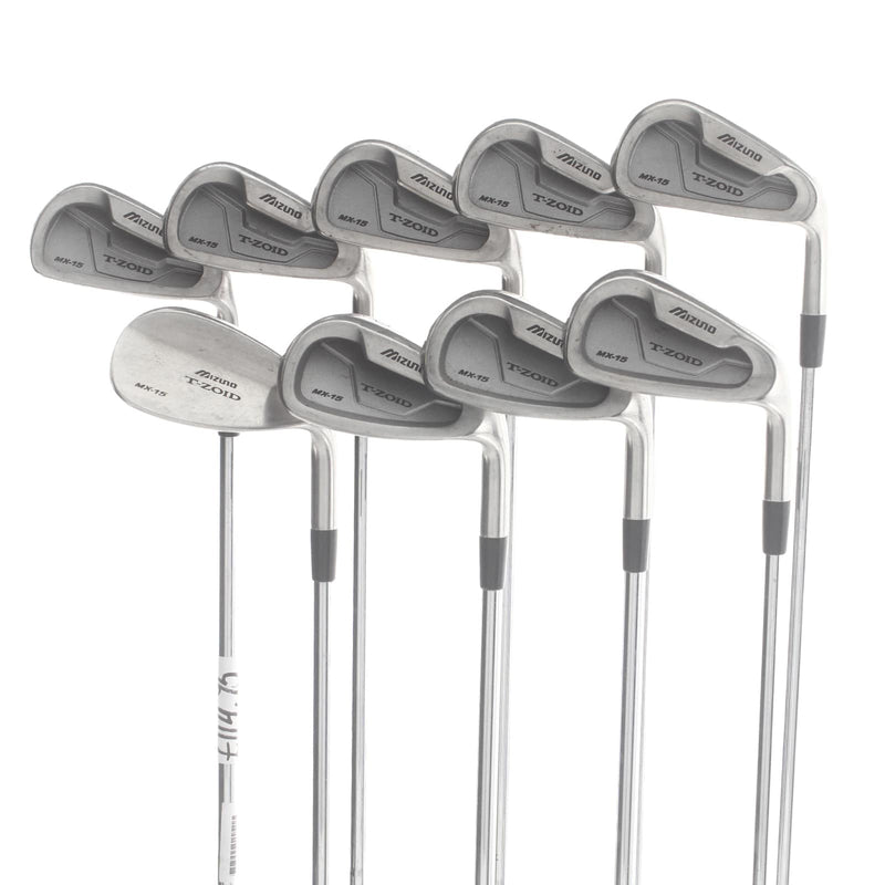 Mizuno MX-15 T-Zoid Steel Mens Right Hand Irons 3-SW Regular - Mizuno Dynaflex