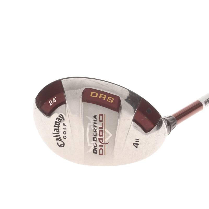 Callaway Big Bertha Diablo Graphite Mens Left Hand 4 Hybrid 24* Stiff - Callaway 60g
