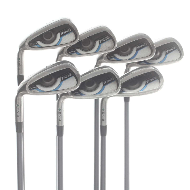 Ping Gmax Graphite Mens Left Hand Irons 5-SW Green Dot 2.5* Upright Regular - CFS 70