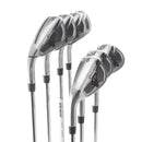 TaylorMade Qi Max Steel Mens Left Hand Irons 5-SW Regular - KBS Max 85