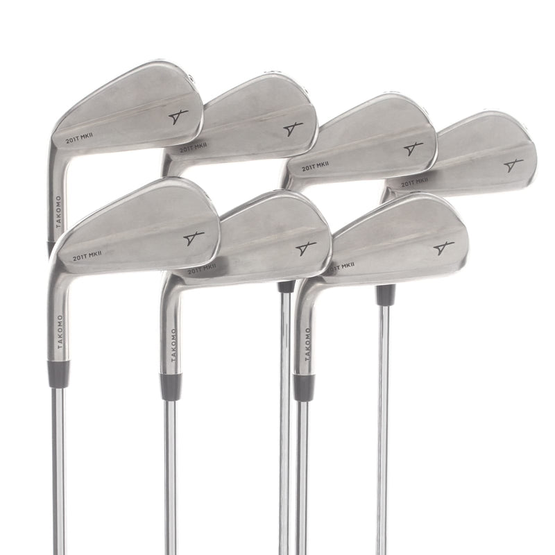Takomo 201T MKII Steel Mens Left Hand Irons 4-PW Extra Stiff - KBS Tour 130 X