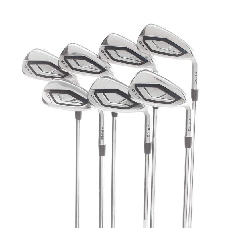 Ping G440 Steel Mens Right Hand Irons 5-SW Black Dot Stiff - Ping AWT 3.0