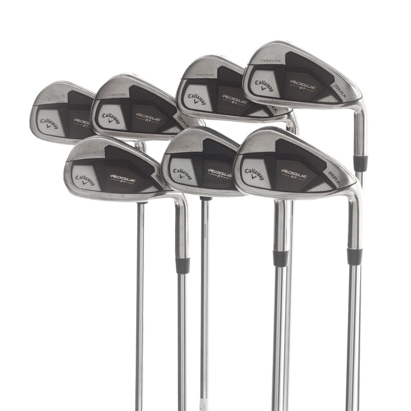 Callaway Rogue ST Max Steel Mens Right Hand Irons 5-AW Regular - True Temper Elevate MPH 95