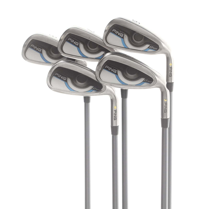 Ping GMax Graphite Mens Right Hand Irons 6-PW Yellow Dot 1.5* Upright Soft Regular - Ping CFS 65