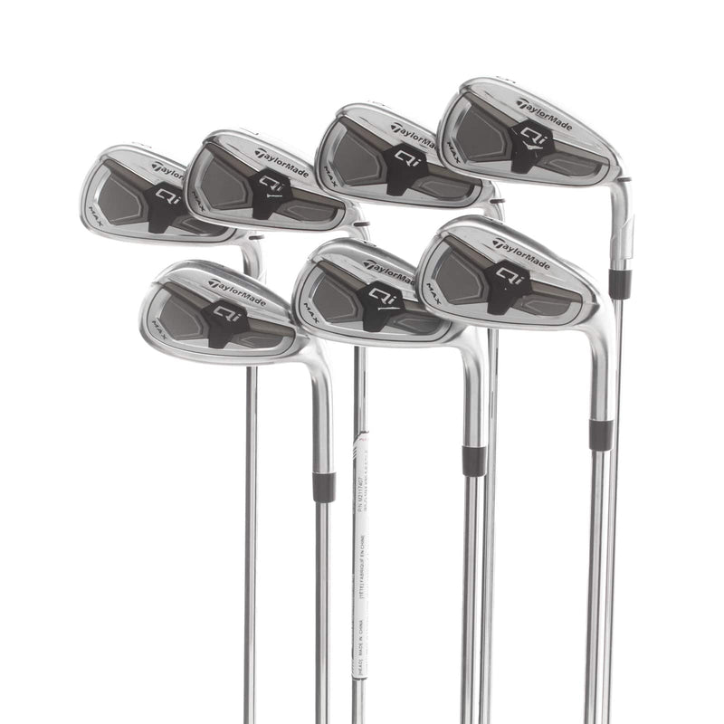 TaylorMade Qi Max Steel Mens Right Hand Irons 5-SW Regular - KBS Max MT 85