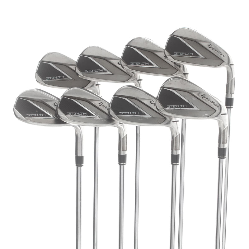 TaylorMade Stealth Steel Mens Right Hand Irons 5-SW+AW Stiff - KBS Max 85