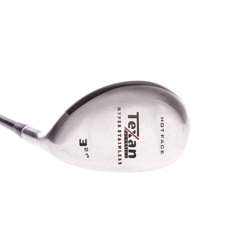 Texan Hyper Stainless Graphite Mens Right Hand 3 Hybrid 21 Degree Regular - Texan
