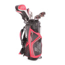 GolPhin GFK 9-10 11 Piece Set Graphite Junior Left Hand Driver,5 Wood,5 Hybrid 5-SW Putter Plus Stand Bag Junior - GolPhin