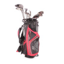 GolPhin GFK 9-10 11 Piece Set Graphite Junior Left Hand Driver,5 Wood,5 Hybrid 5-SW Putter Plus Stand Bag Junior - GolPhin