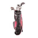 GolPhin GFK 9-10 11 Piece Set Graphite Junior Left Hand Driver,5 Wood,5 Hybrid 5-SW Putter Plus Stand Bag Junior - GolPhin