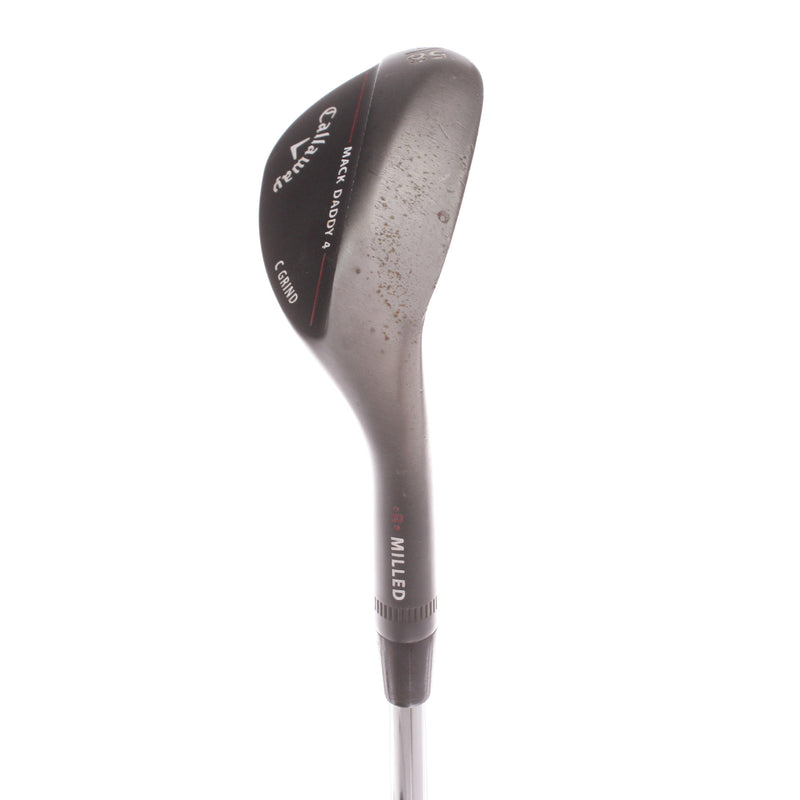 Callaway Mack Daddy 4 Matte Black C-Grind Steel Mens Right Hand Lob Wedge 58 Degree 8 Bounce Stiff - Dynamic Gold Tour Issue