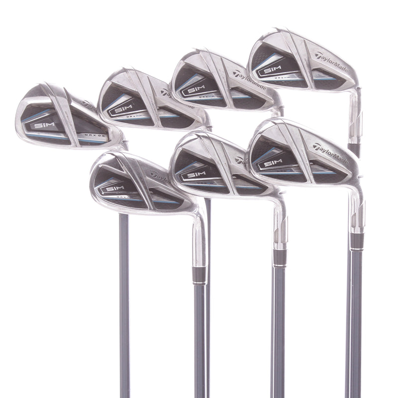 TaylorMade Sim Max OS Graphite Mens Right Hand Irons 5-SW - 1/4" Regular - Fujikura Ventus 6