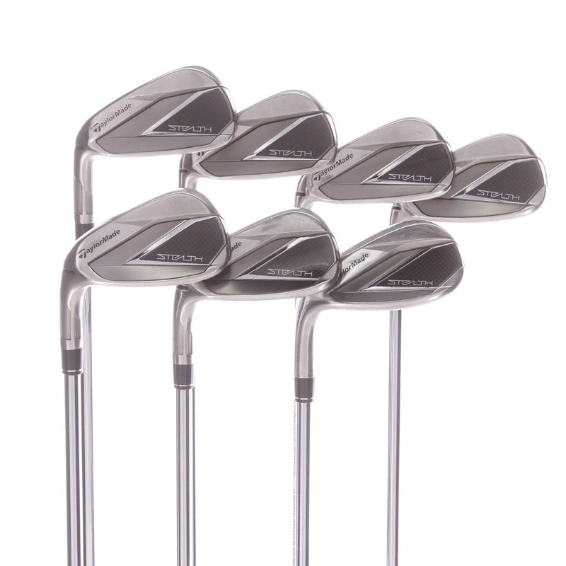 TaylorMade Stealth Steel Mens Left Hand Irons 5-SW Regular - KBS Max 85