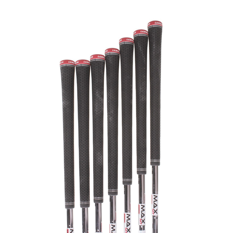 TaylorMade Stealth Steel Mens Left Hand Irons 5-SW Regular - KBS Max 85