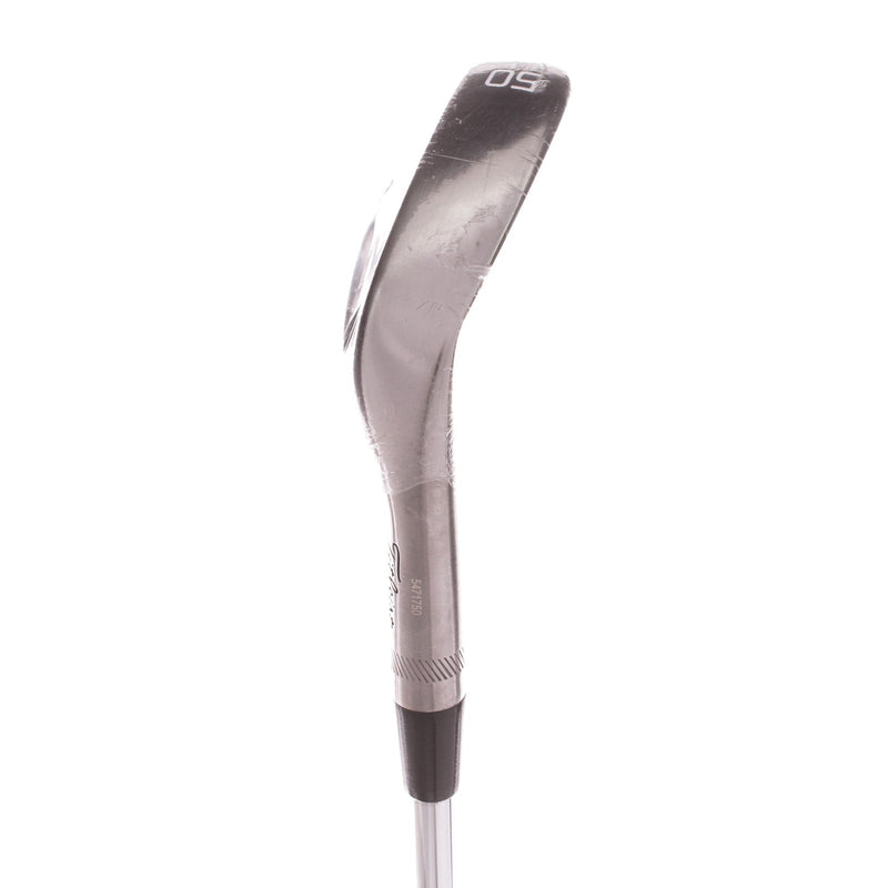 Titleist Vokey SM9 Brushed Steel Steel Men's Right Gap Wedge 50 Degree 08 Bounce F Grind Stiff - Dynamic Gold S400