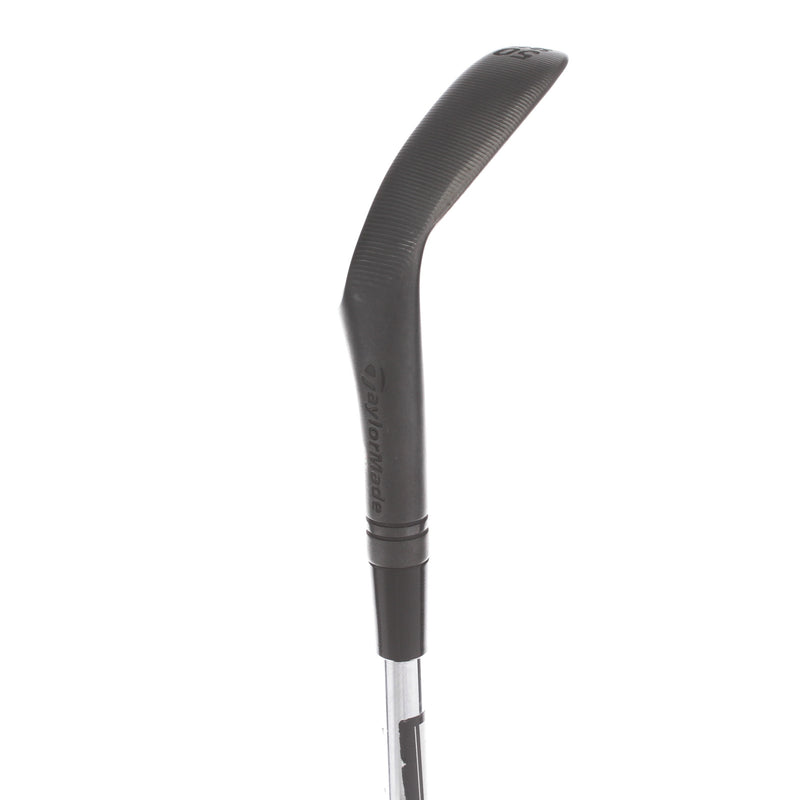 TaylorMade Milled Grind 3 Black Raw Steel Men's Right Gap Wedge 50 Degree 9 Bounce Stiff - Dynamic Gold S200