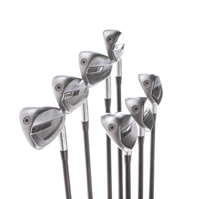 Ping G700 Graphite Mens Right Hand Irons 5-UW Green Dot Regular - Ping Alta CB